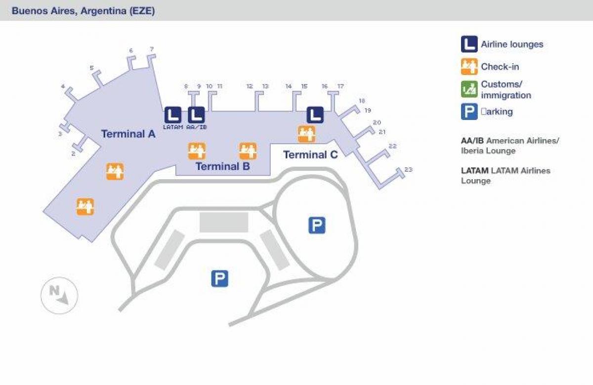Buenos Aires airport terminal map