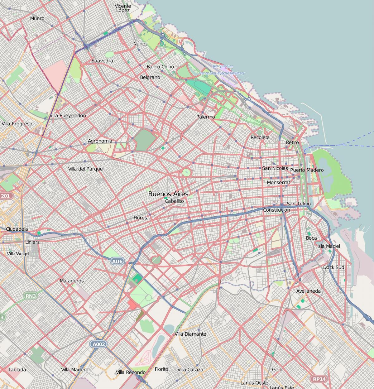 Buenos Aires roads map