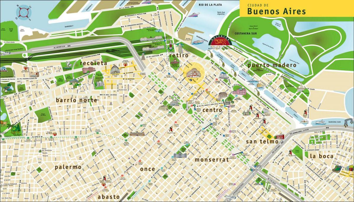 Buenos Aires sightseeing map