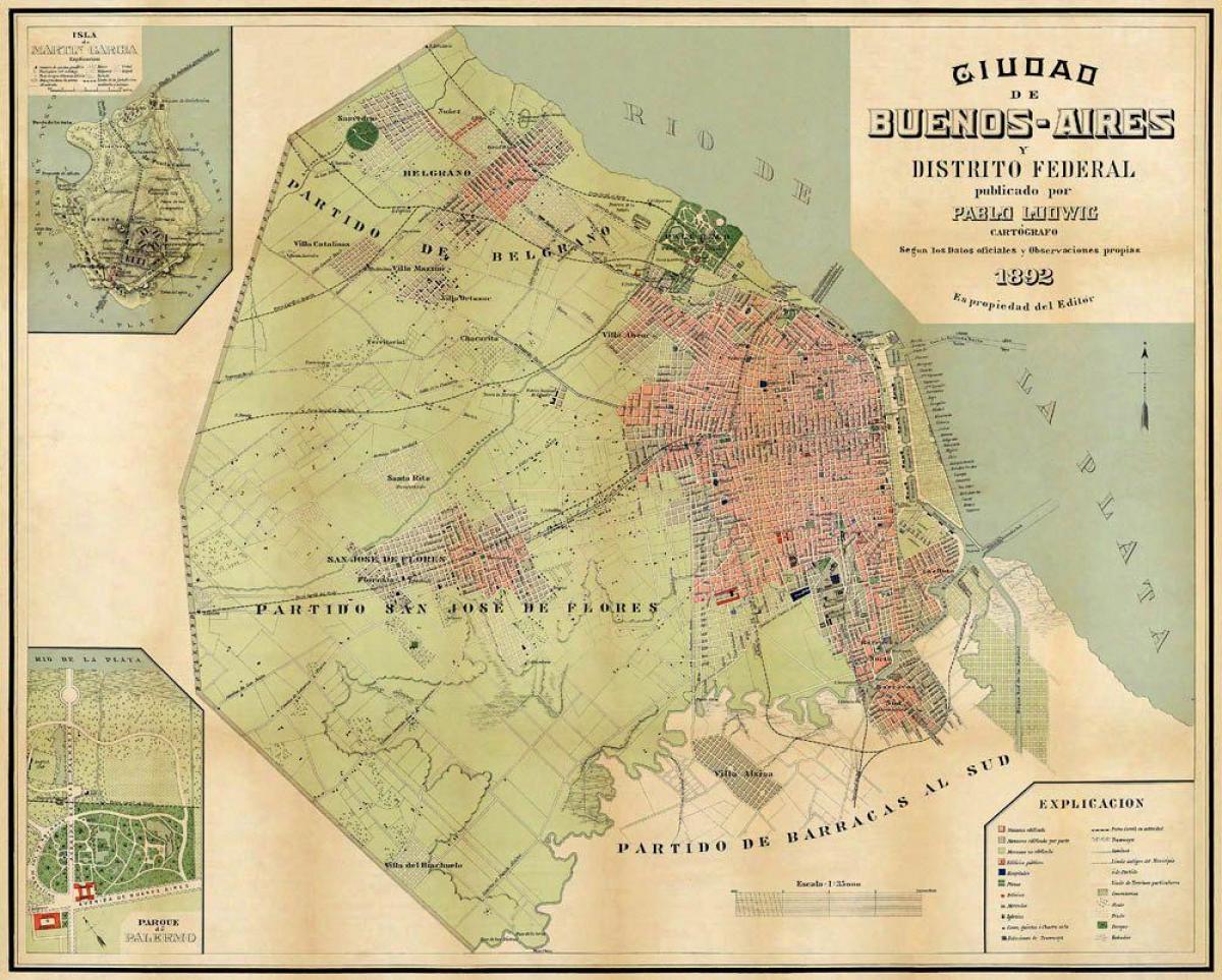 Buenos Aires antique map