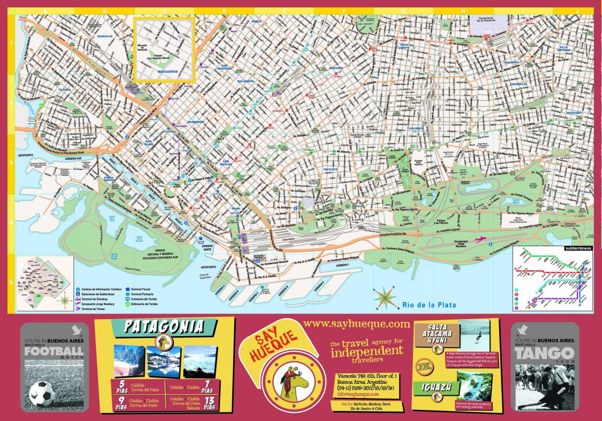 Buenos Aires walking tours map